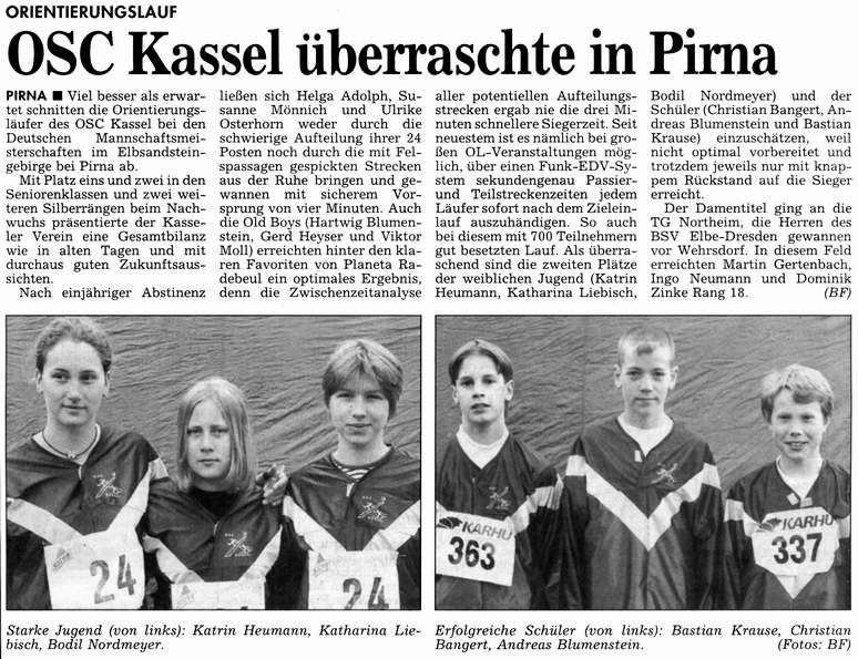 OL: OSC Kassel überraschte in Pirna
