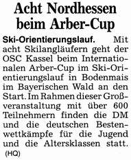 Ski-OL: Acht Nordhessen beim Arber-Cup