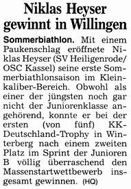 SB: Niklas Heyser gewinnt in Willingen