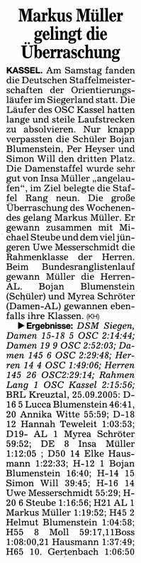 OL: Markus Müller gelingt die Überraschung