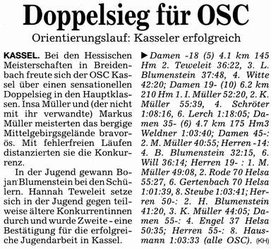 OL: Doppelsieg für OSC