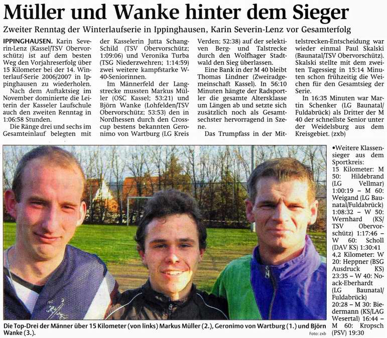 VL: Müller und Wanke hinter dem Sieger