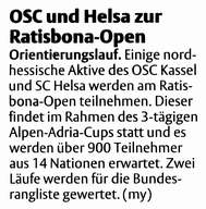 OL: OSC und Helsa zur Ratisbona-Open