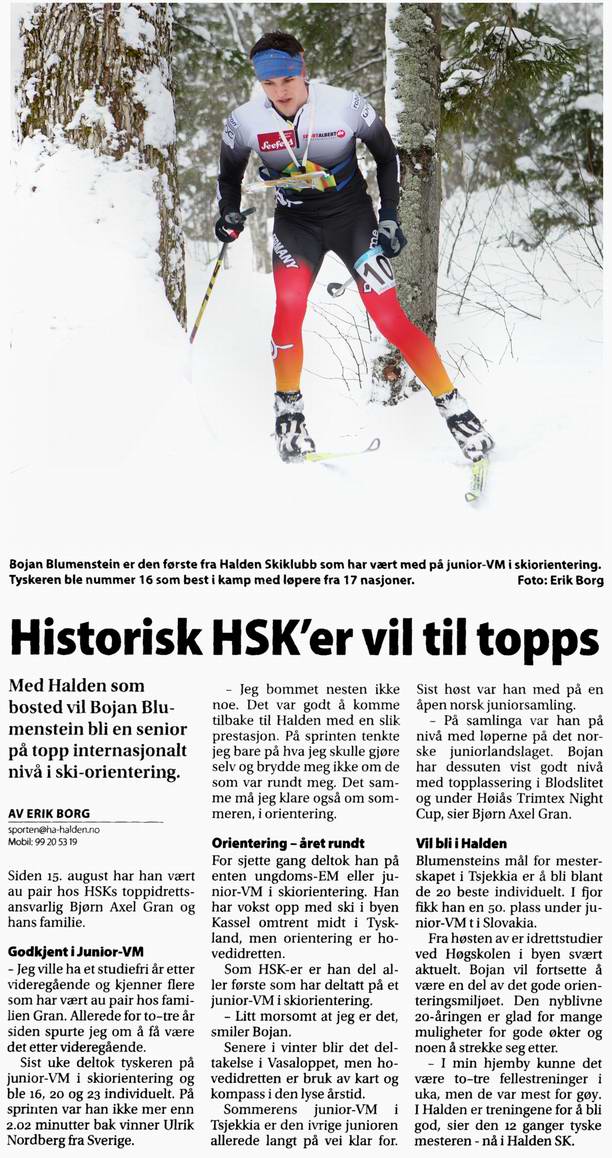 Ski-OL: Historisk HSK'er vil til topps (NOR)