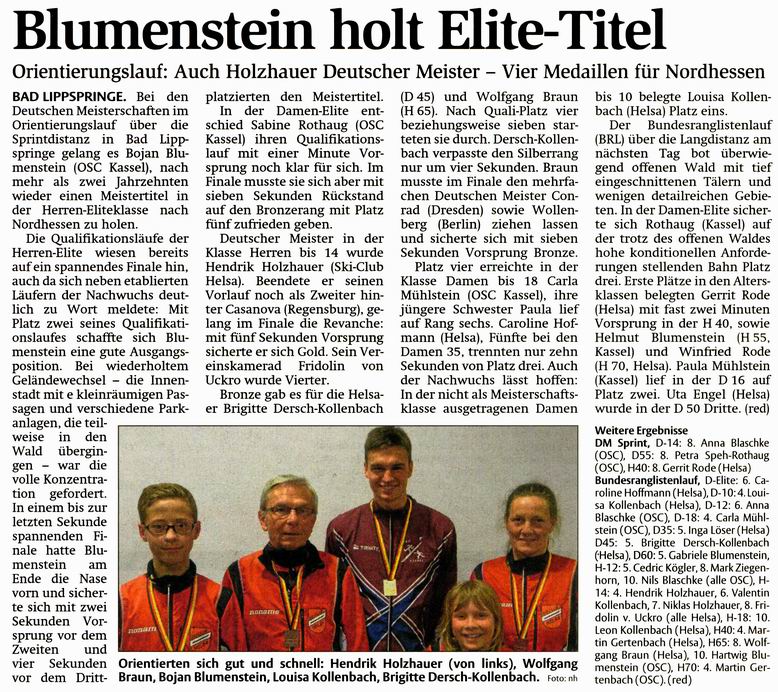 OL: Blumenstein holt Elite-Titel
