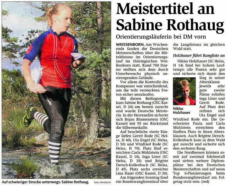 OL: Meistertitel an Sabine Rothaug