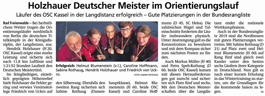 OL: Holzhauer Deutscher Meister im Orientierungslauf