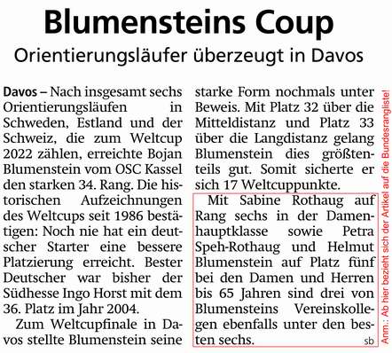 OL: Blumensteins Coup